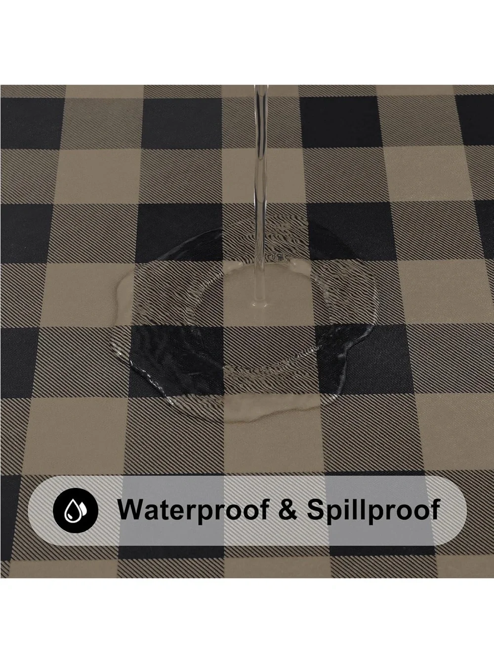 NWOT 6 Ft Waterproof Picnic Table Cloth Flannel Backed Fitted Vinyl tablecloth